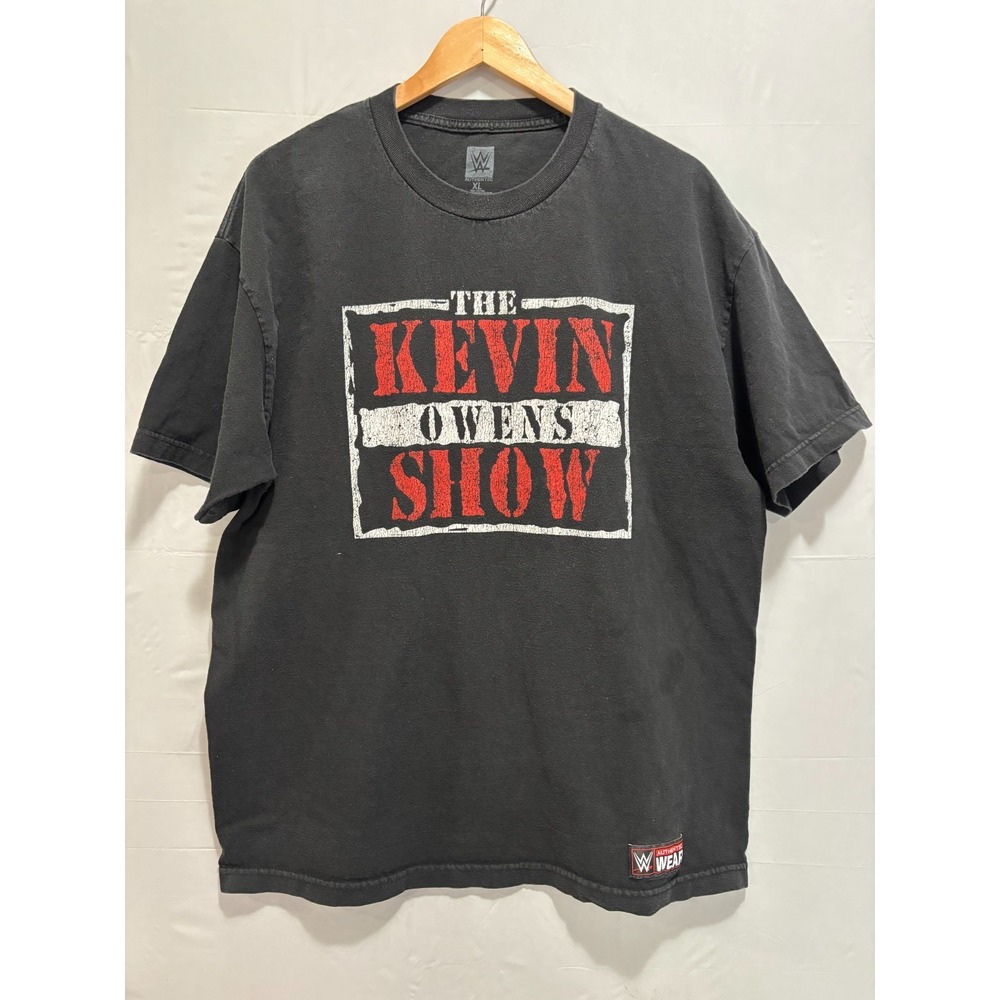 WWE Kevin Owens Show Shirt Mens Black Graphic Crew Neck XL Authentic Wear KO